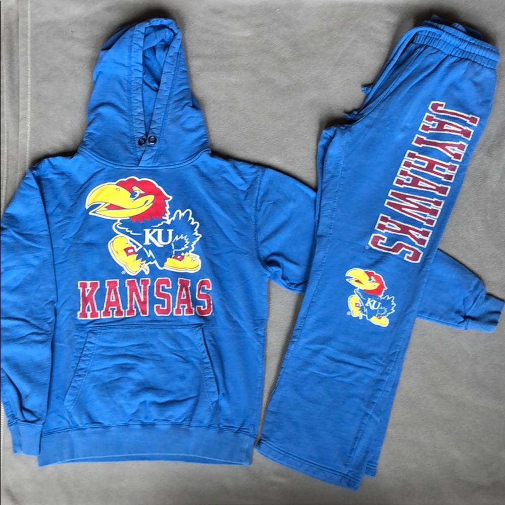 Kansas Jayhawk Hoodie and Sweatpants
